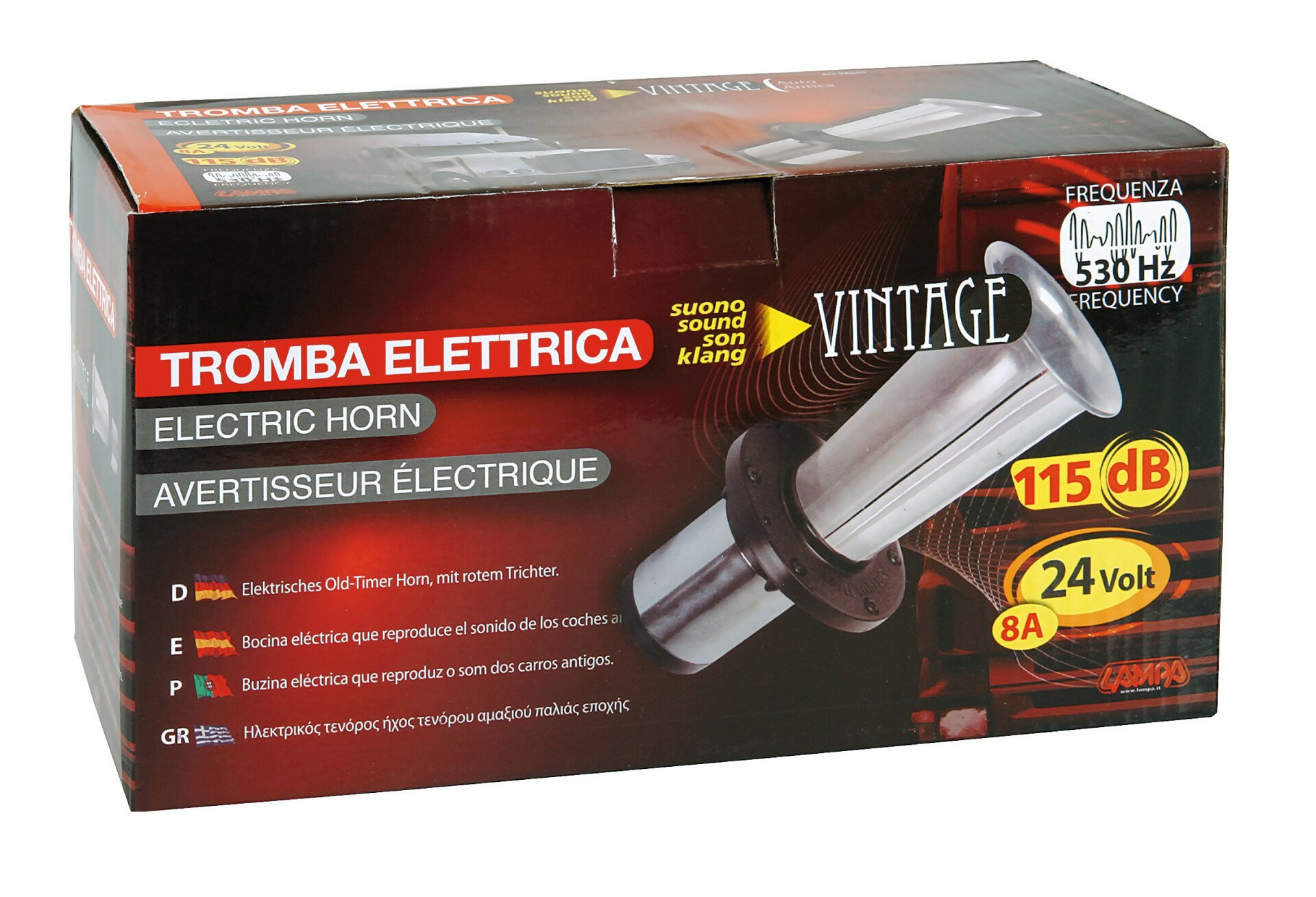 Vintage, electric horn 24V, 8A thumb