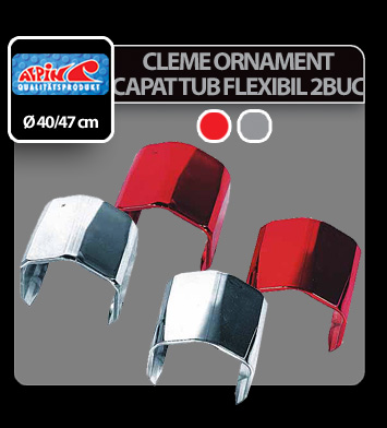 Cleme ornament capat tubulatura motor 2buc - Crom thumb