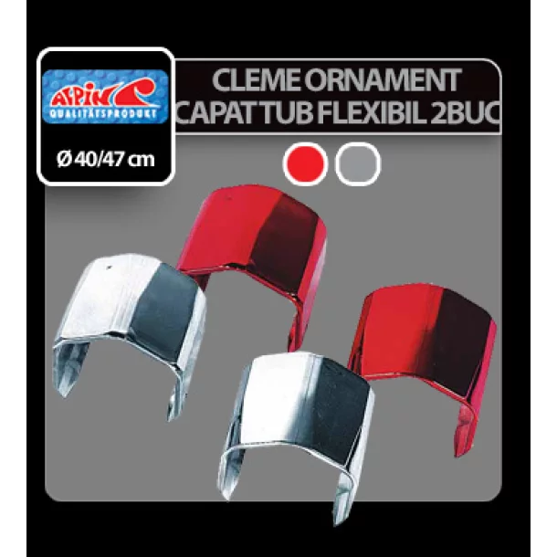 Cleme ornament capat tubulatura motor 2buc - Rosu