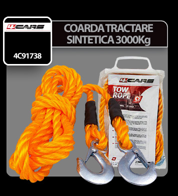 4Cars Synthetic towing rope - 3000kg thumb