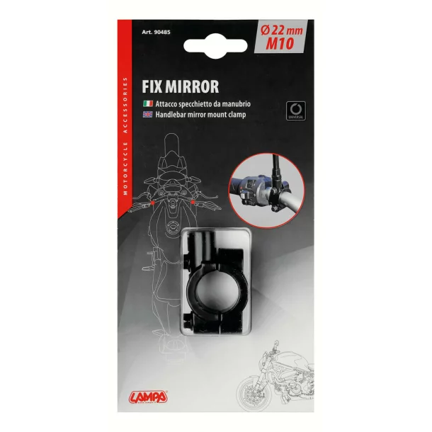 Fix Mirror, handlebar mirror mount clamp