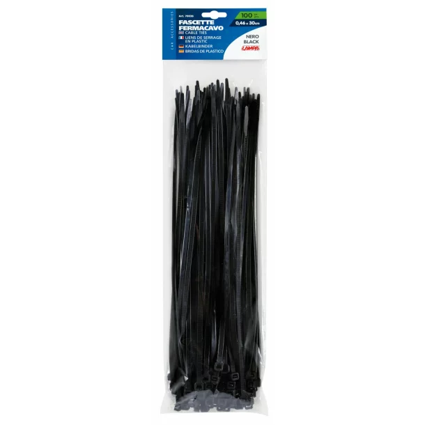 Coliere plastic 100buc 0,46x30cm - Negru