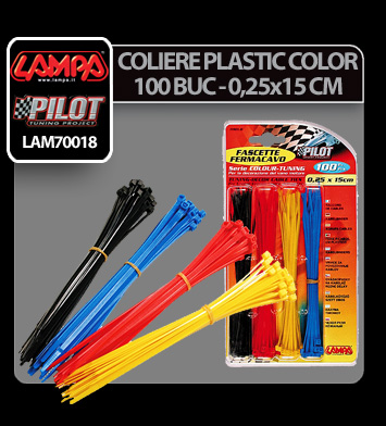 Coliere plastic color 100buc - 0,25x15cm thumb