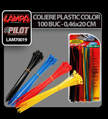 Coliere plastic color 100buc - 0,46x20cm thumb