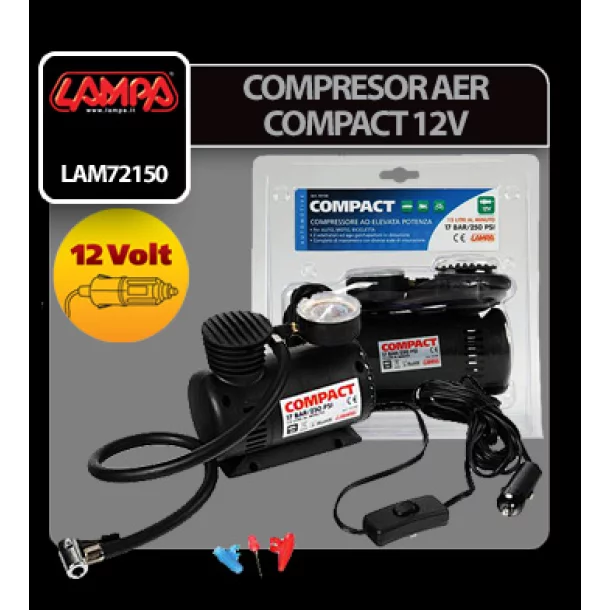 Compact, 12V air compressor
