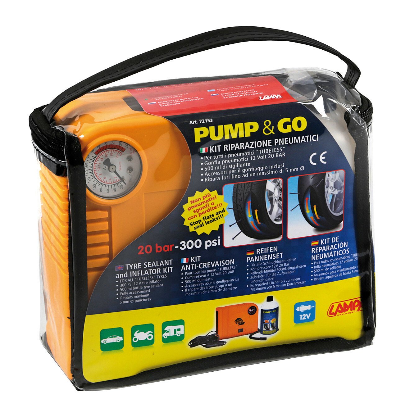 Kompresszor Pump & Go 12V, gumi tömítő készlet thumb