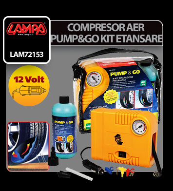 Compresor aer Pump&Go 12V si kit etansare pneuri thumb