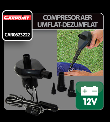 Quick inflator/deflator kit air compressor 12V thumb