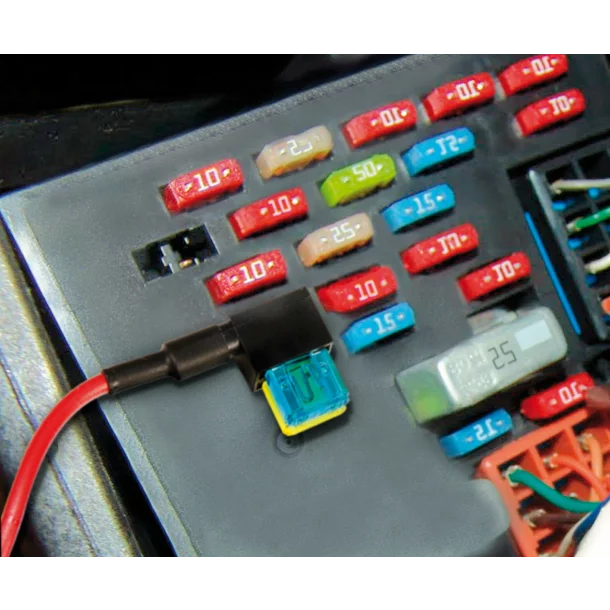 Conector rapid pentru doua sigurante plate mici 30+20A 12/24V - Resigilat