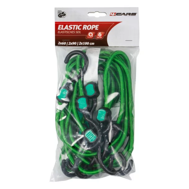Premium elastic rope 6pcs - 60/90/100cm