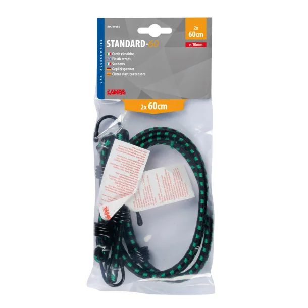 Standard elastic cords - Ø 10 mm - 2x60 cm