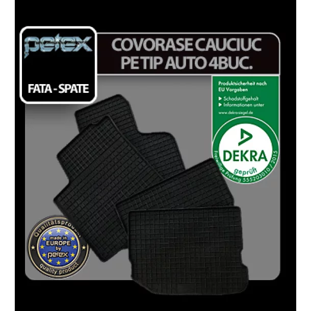 Covorase cauciuc Dacia Duster 4x2 (03/10-12/13) / Duster (01/14) Petex