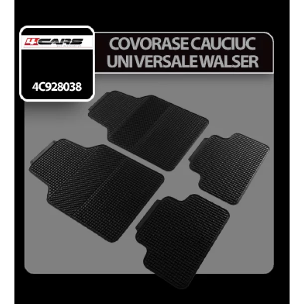 Covorase cauciuc universale Walser 4buc - Negru