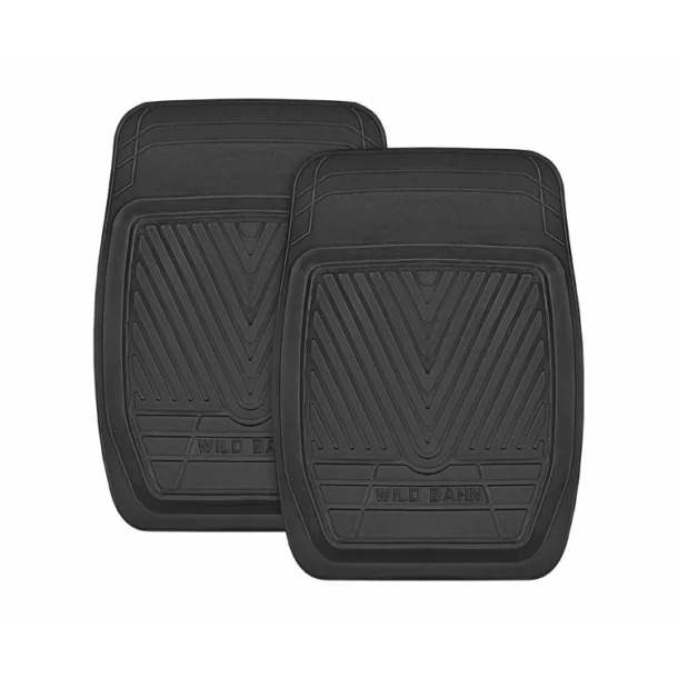Wild Bahn set of 2pcs universal tray car rubber mats - Front