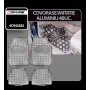 4Cars Set of 4 pcs aluminium finish mats - Chrome