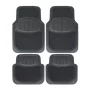 Carpet and rubber universal mats 4pcs - Black