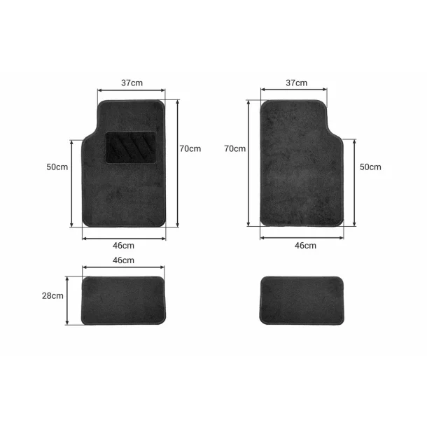 Textile car mats, universal TEX-2