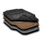 Carat univerzális 4 darabos pvc szőnyeg - Fekete