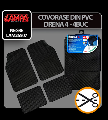 Drena 4 - univerzális 4 darabos pvc szőnyeg fekete thumb