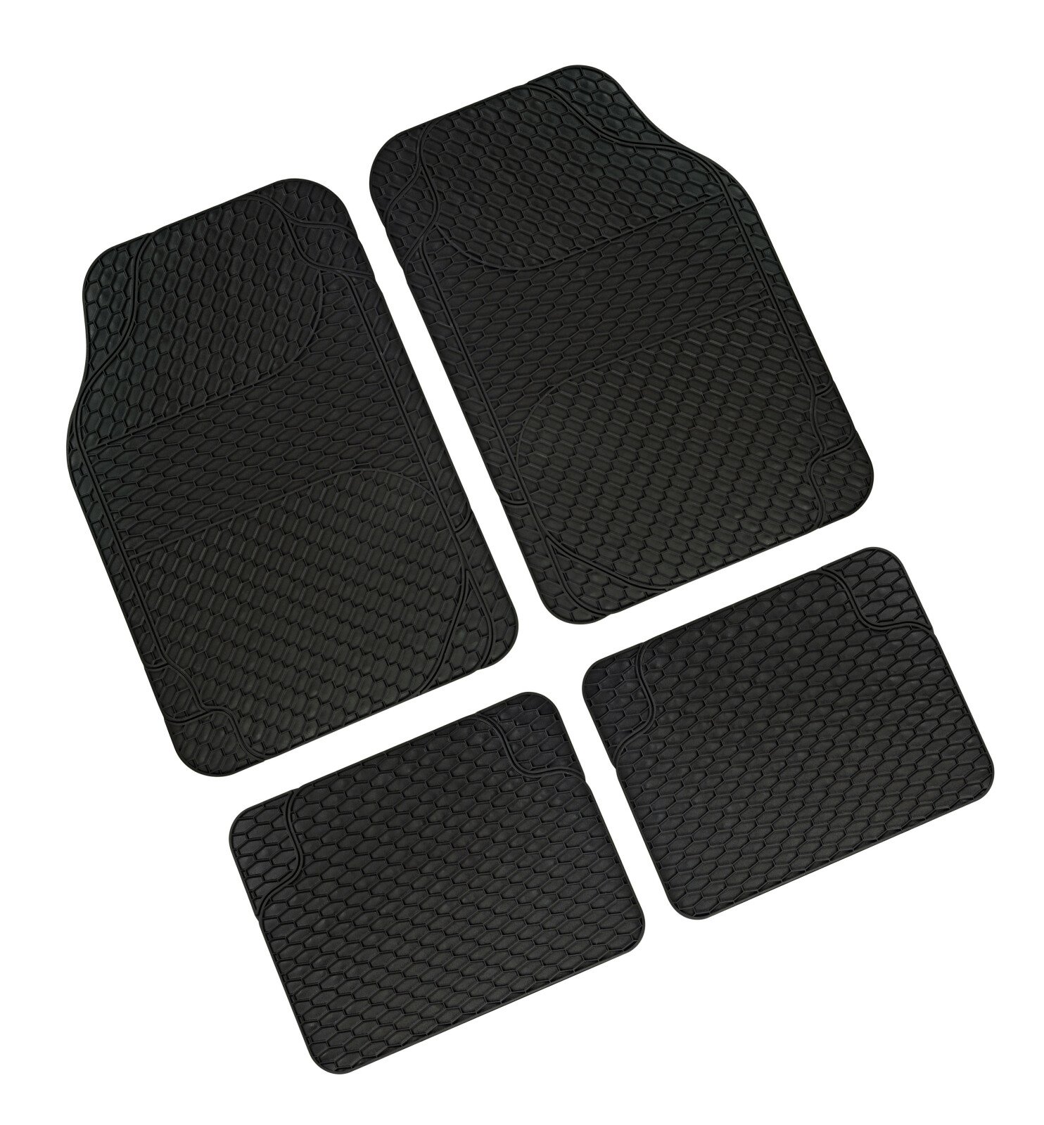 Drena 4, set of 4 pcs universal pvc car mats - Black thumb