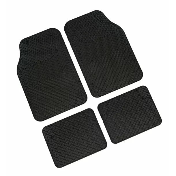 Drena 4, set of 4 pcs universal pvc car mats - Black