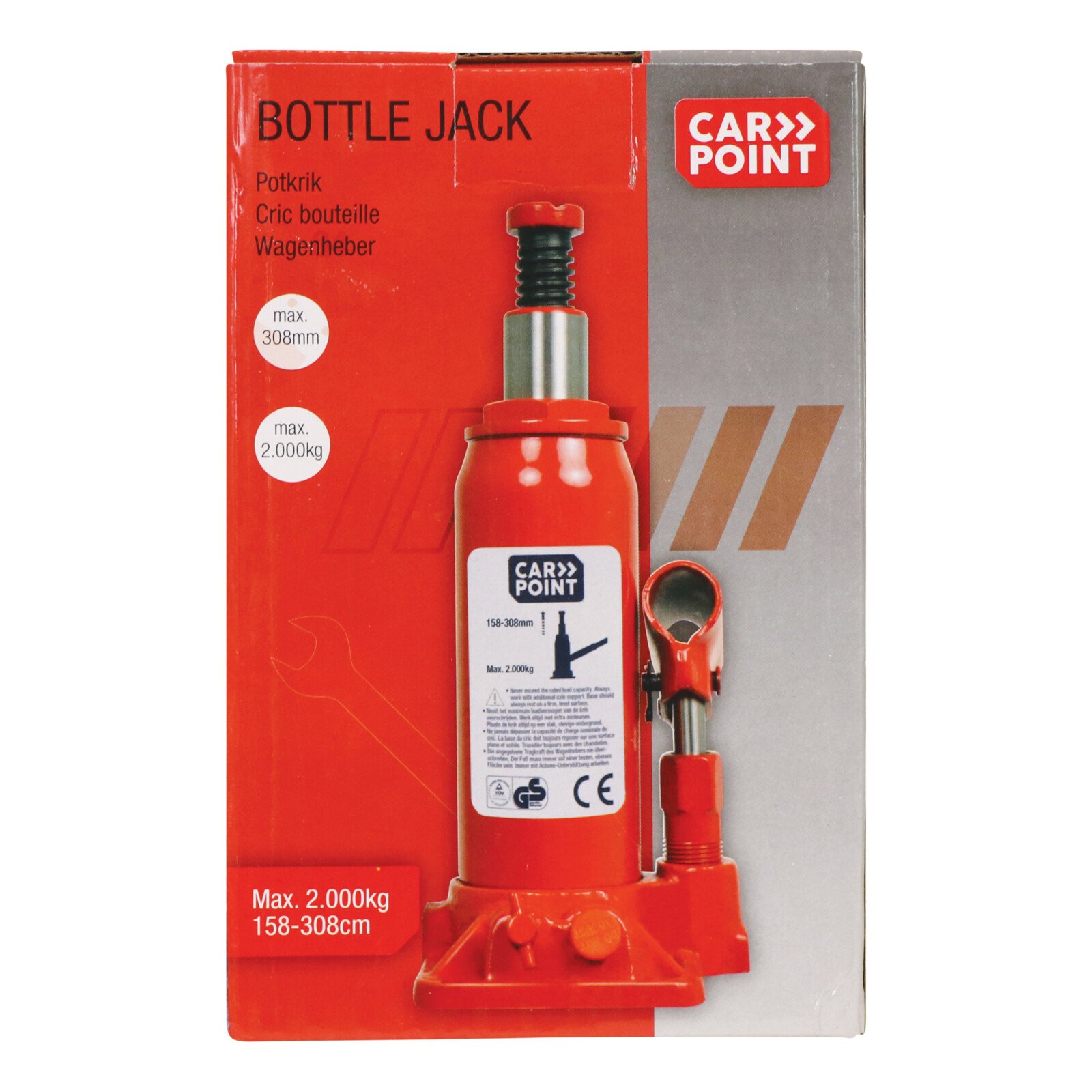 Carpoint hydraulic bottle jack - 2000 Kg - 2 To thumb