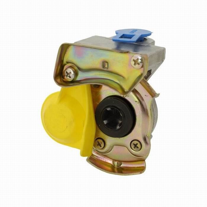 Kamar Coupling with pneumatic air valve 16mm - Male - Yellow thumb