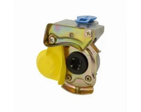 Kamar Coupling with pneumatic air valve 16mm - Male - Yellow