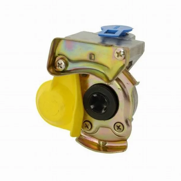 Kamar Coupling with pneumatic air valve 16mm - Male - Yellow