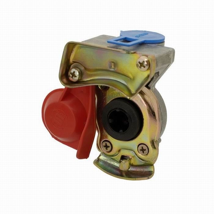 Kamar Coupling with pneumatic air valve 16mm - Male - Red thumb