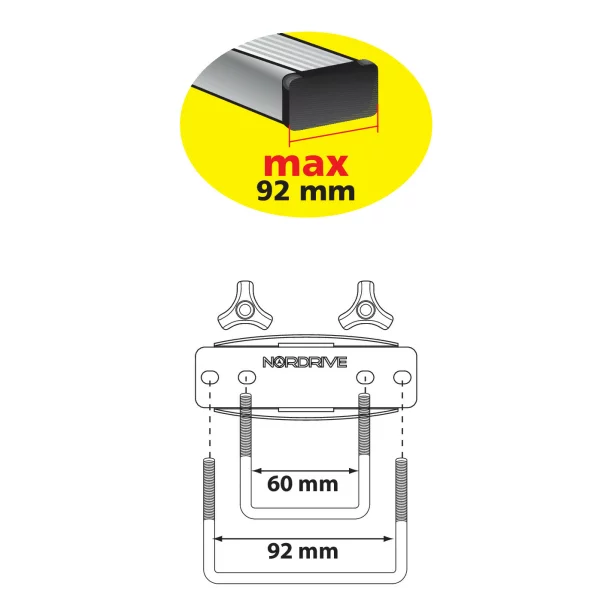 Cutie bagaje ABS D-Box 430 Litri Nordrive - Gri embosat