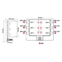 Fuse Block, 1 input - 6 way out, fuse holder, 12/24V