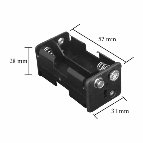 Cutii si carcase pt baterii4 buc. AA (baterie creion)cu mufa de conectare de tip baterie de