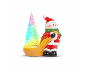 Decor de Crăciun LED RGB - om de zăpadă - 13 x 7 x 15 cm