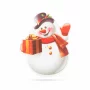 Decoraţie de Crăciun cu LED RGB - autocolant - model om de zăpadă