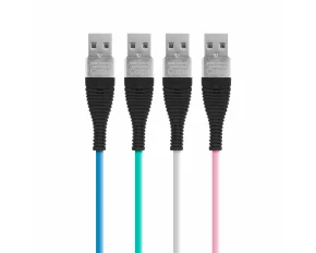 Delight - Cablu de date - iPhone &quot;lightning&quot;, înveliş siliconic, 4 culori - 1 m