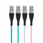 Delight - Cablu de date - iPhone &quot;lightning&quot;, înveliş siliconic, 4 culori - 1 m