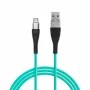 Delight - Cablu de date – Micro USB, înveliş siliconic, 4 culori, 2 m