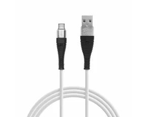 Delight - Cablu de date – Micro USB, înveliş siliconic, 4 culori, 2 m