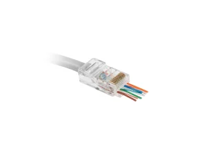 Delight - Fişă modulară „Pass Through” - 8P8C - CAT5e, RJ45