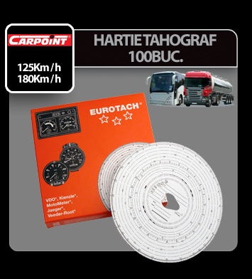 100pcs Eurotach tachograph disk - 125km/h thumb