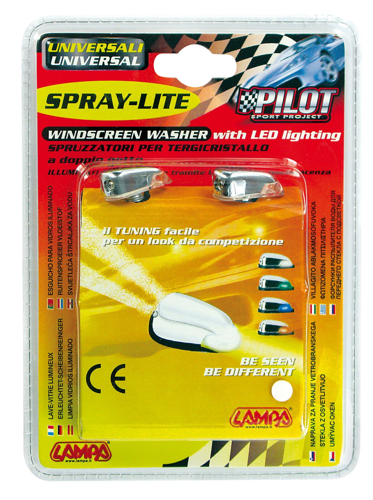 Spray-Lite ablakmosók, LED lámpával 12V - Fehér thumb