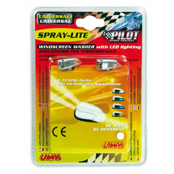 Spray-Lite ablakmosók, LED lámpával 12V - Fehér