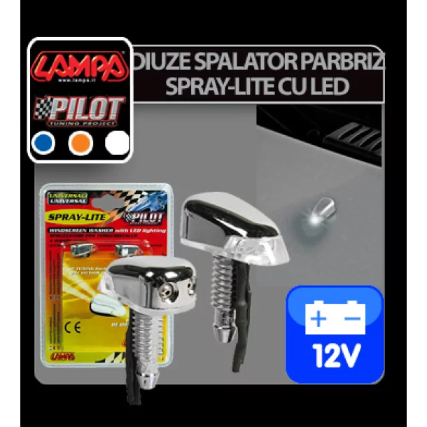 Spray-Lite ablakmosók, LED lámpával 12V - Fehér