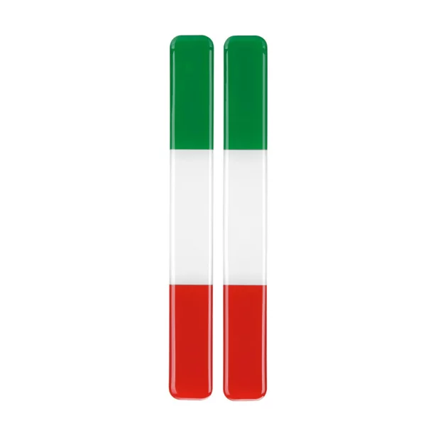 Flag-Italy, styling epoxy flag, 2 pcs - 15x138 mm