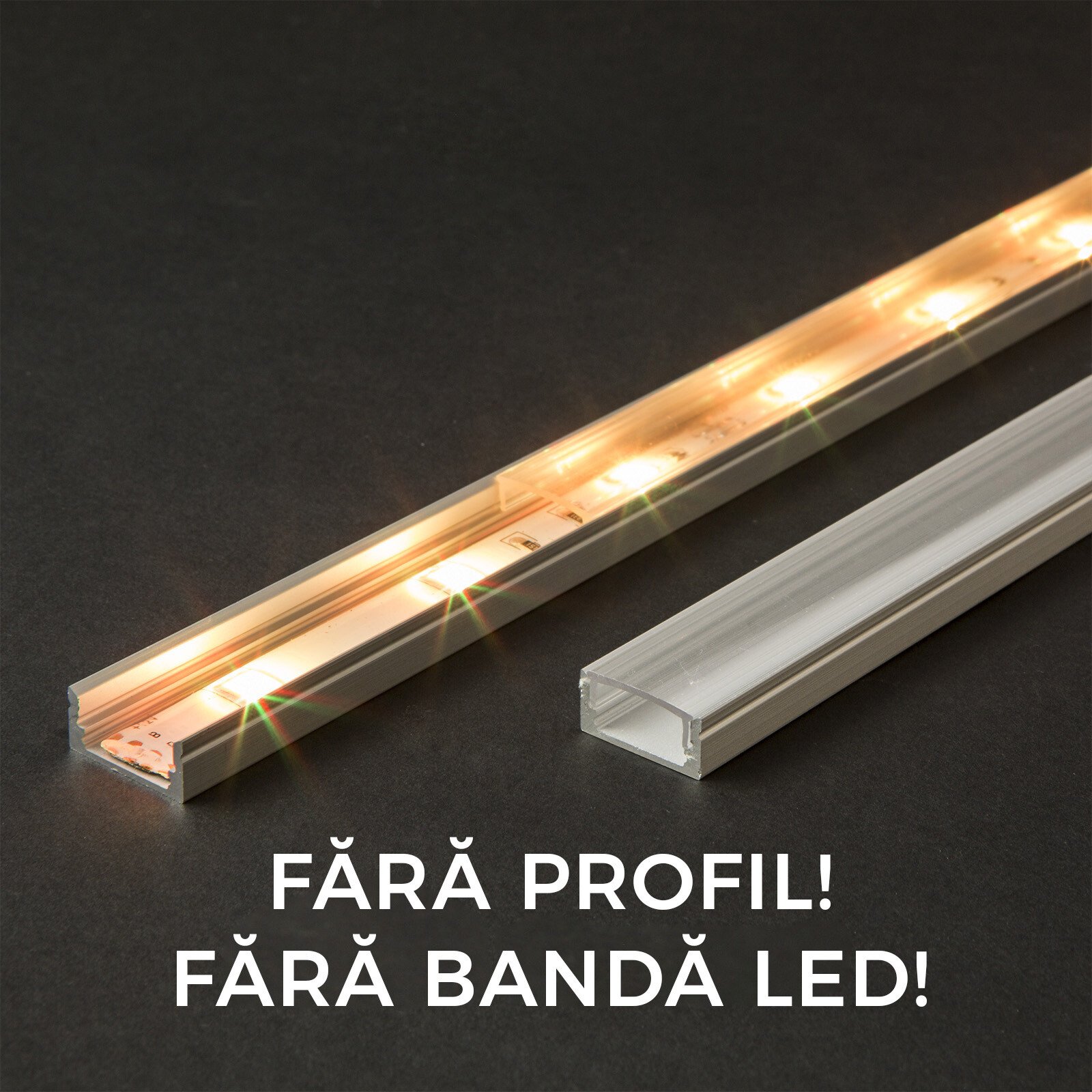 Ecran transparent pt. profil aluminiu LED - 1000 mm thumb
