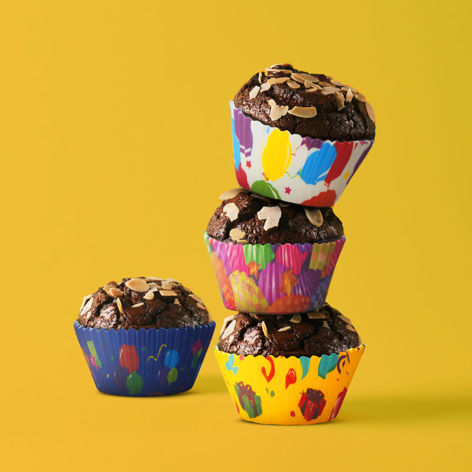 Muffin paper set - party - 100 pcs / pack thumb