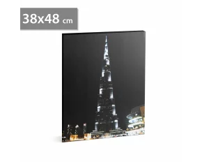 FAMILY POUND - Tablou cu LED - &quot;Burj Kalifa&quot;, 2 x AA, 38 x 48 cm