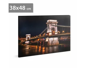 FAMILY POUND - Tablou cu LED - &quot;Podul cu lanturi -  2 x AA, 38 x 48 cm