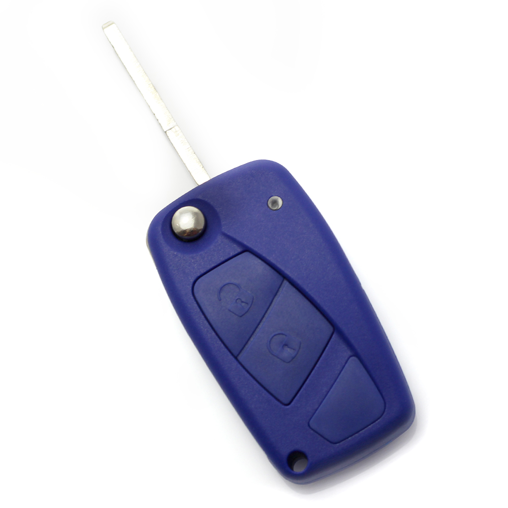 Fiat - Carcasa cheie tip briceag, 2 butoane, albastru thumb